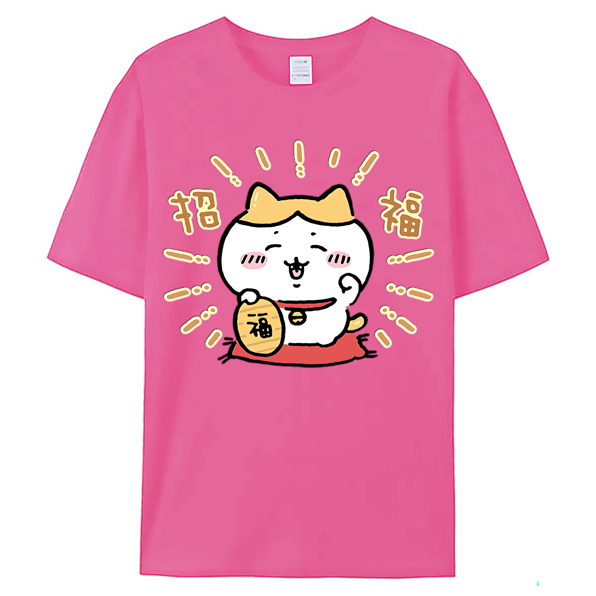 （画像用） ちいかわ ハチワレ Chii-kawa hachiware レディースカジュアルプリントTシャツ（綿100％）